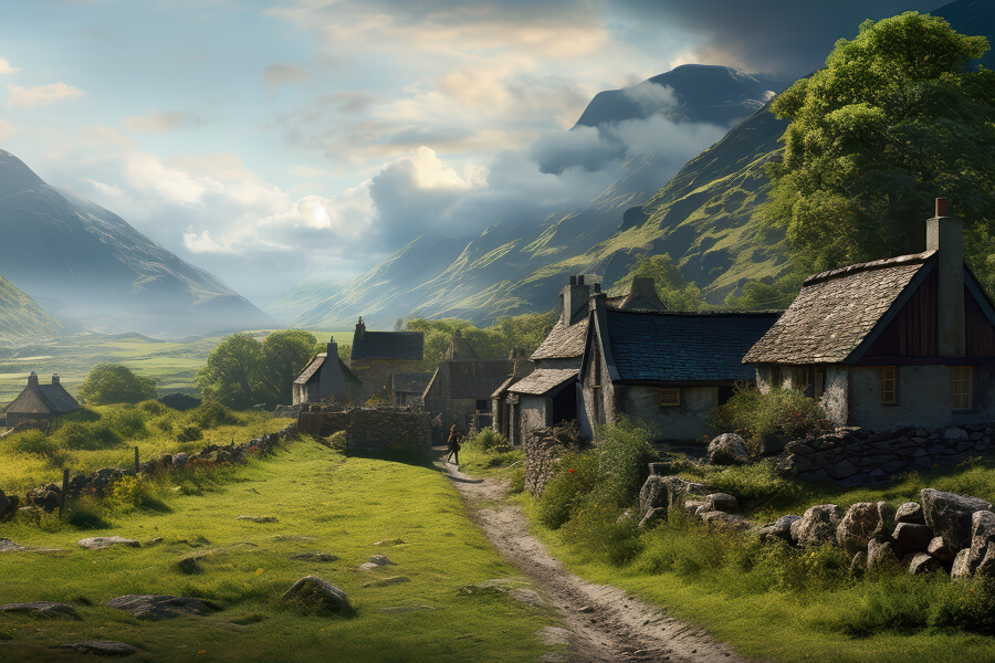 A charming Scottish Village in the Highlands